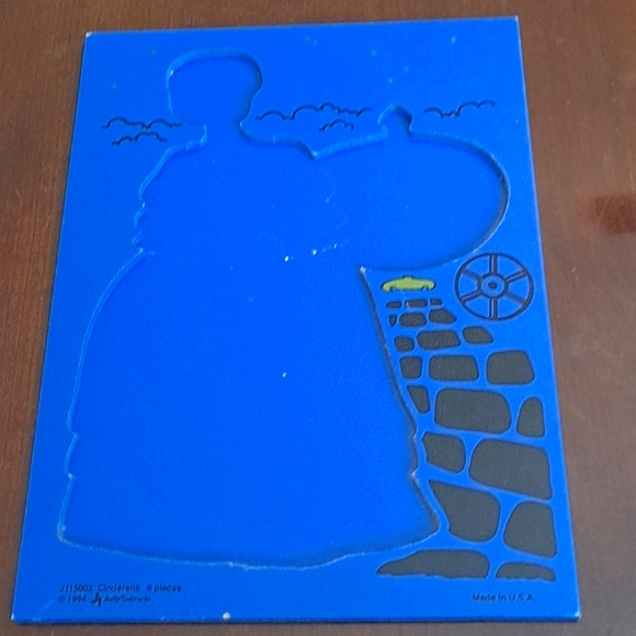 🌸 Disney Cinderella Wooden 6 Piece Puzzle Vintage 90’s USA - Picture 4 of 6